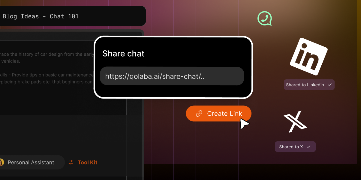Shareable Chat Links, Client-Ready Outputs