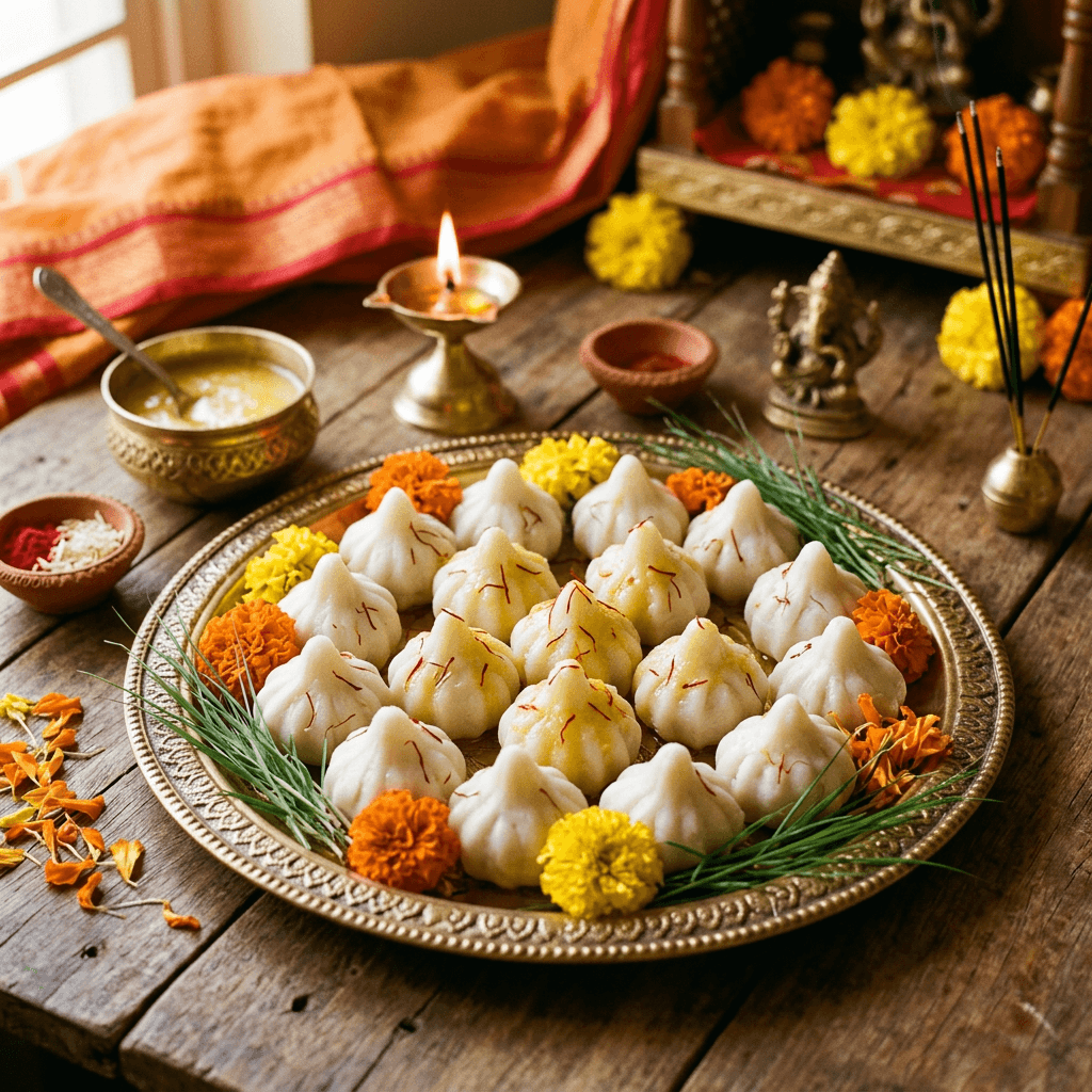 Steamed Ukadiche Modak & Festive Offerings