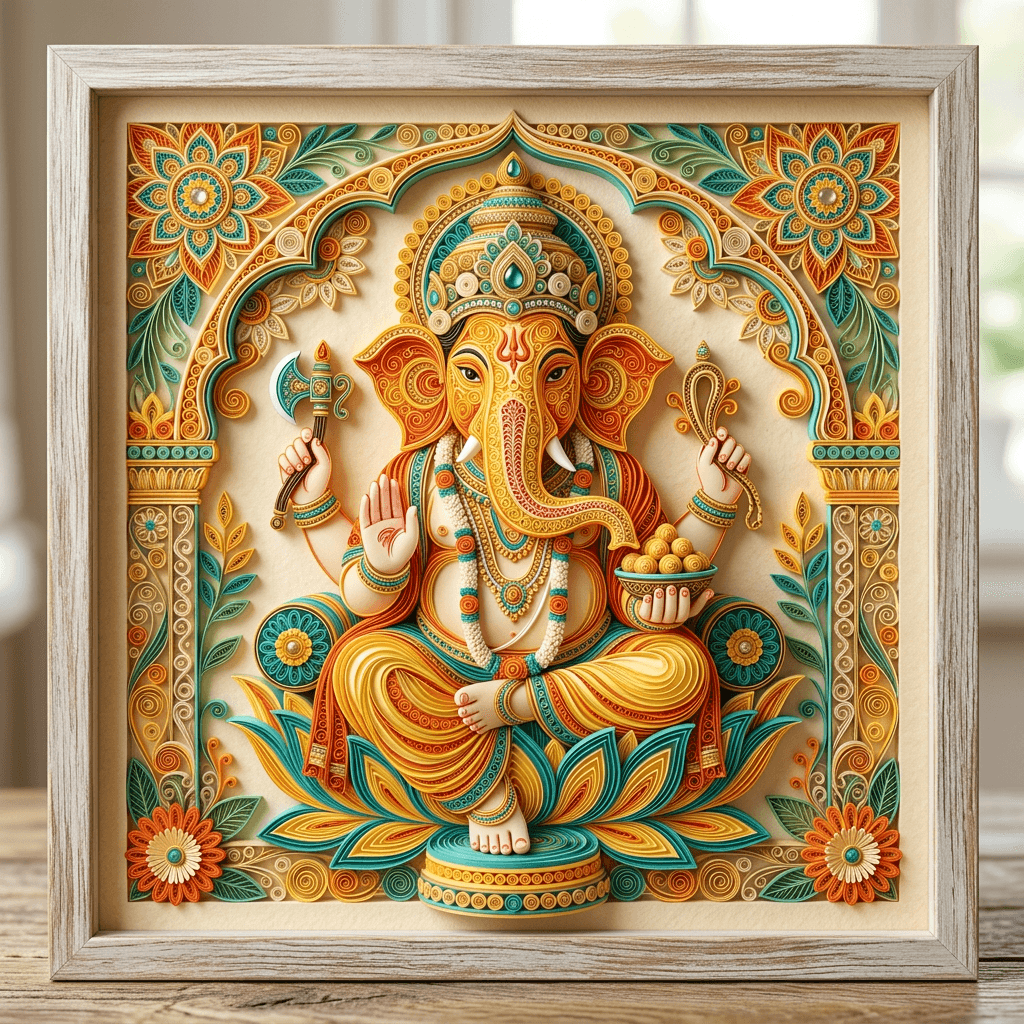 3D Layered Papercut & Quilling Craft